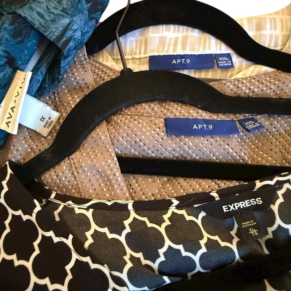 Woman’s Blouse Lot- XL, XXL, 1X- Ava & Viv, Express, Apt. 9 - Picture 2 of 9